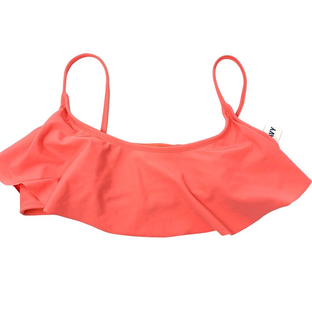 Old Navy Women's Size Large Flutter Bikini Top Neon Coral NWT